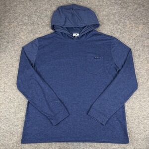 Properly Tied Portland Hoodie Shirt Long Sleeve Blue Mens Large L